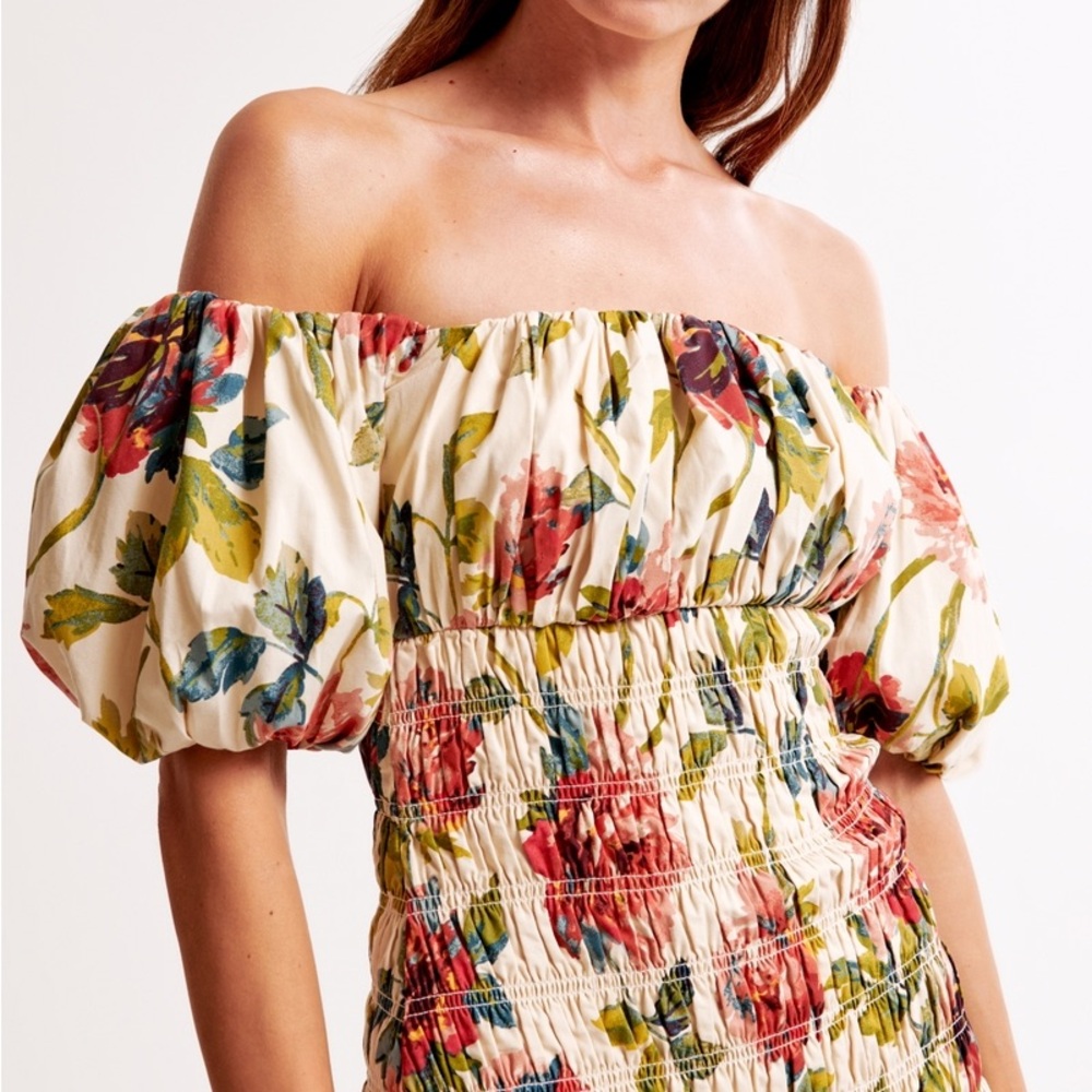 Smocked Drop-Waist Maxi Dress